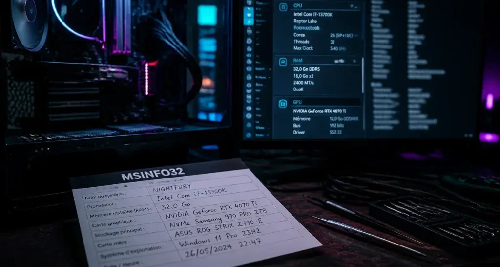 Mes composant pc : identifier CPU RAM GPU pour upgrade