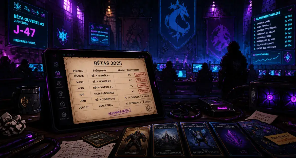 Nouveau MMORPG 2025 : planning des bêtas 2025