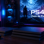 ps4 pro vs slim sur table devant tv 4k