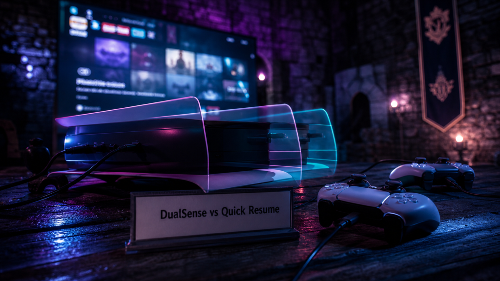 PS5 vs Xbox Series X : puissance brute et exclusivités, DualSense vs Quick Resume
