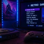 Retroconsole 4K HDMI avec 90 000 jeux, manette sans fil et écran rétro.