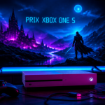 xbox one s prix sur meuble tv ambiance neon
