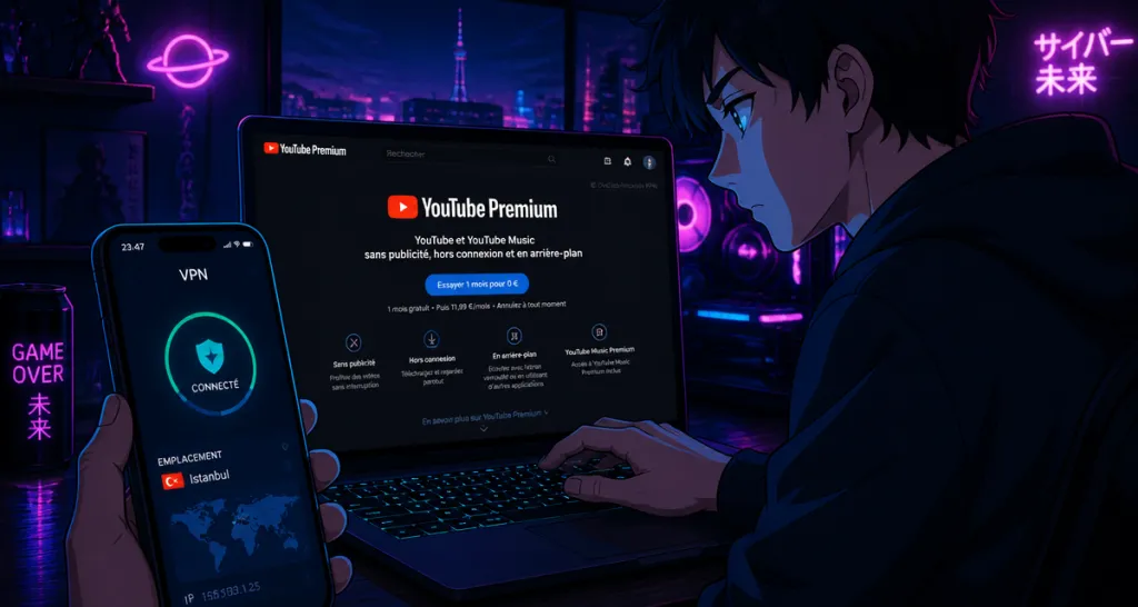youtube premium vpn abonnement turquie