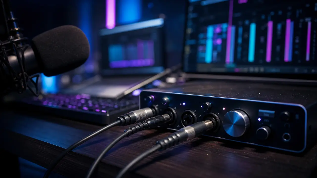 A quoi sert une carte son externe : interface audio externe, branchements XLR et jack 6,35 mm