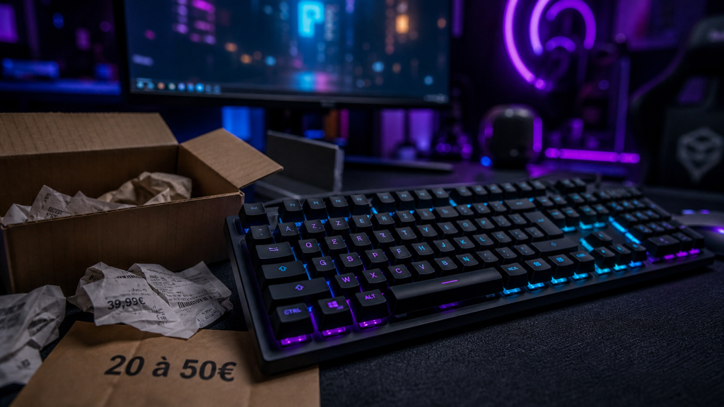 Clavier prix 20 à 50 € pour gaming, bureautique et mobilité
