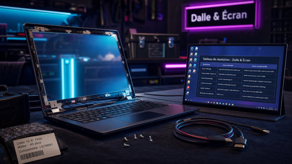 Écran ordinateur portable : dalle cassée vs écran externe portable