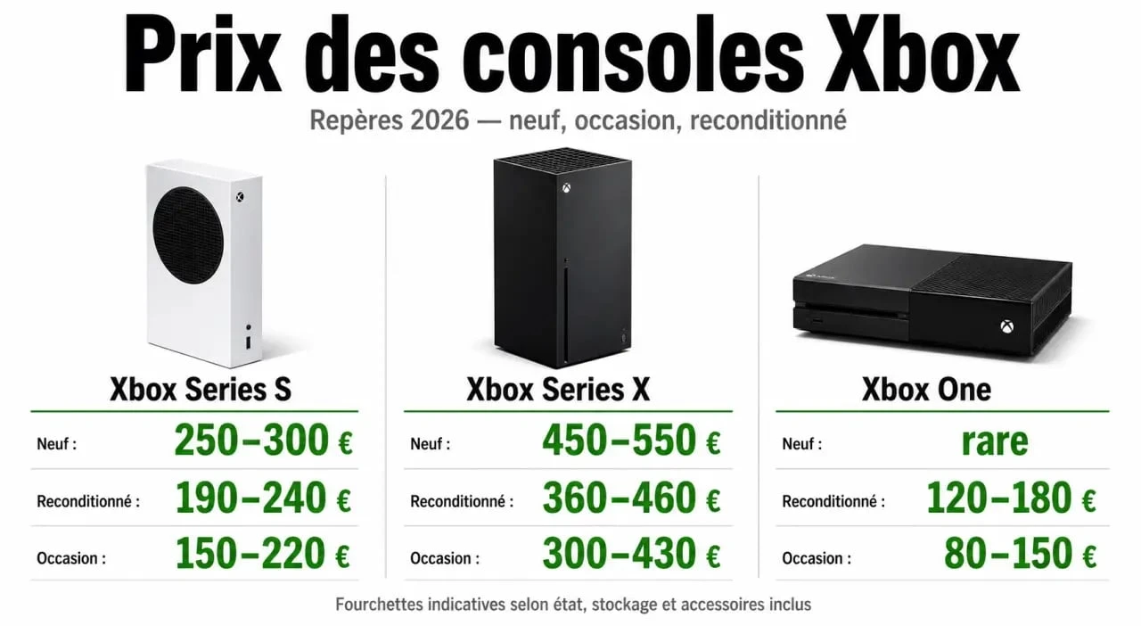 Combien coûte une Xbox : comparaison des prix des modèles Series S, Series X et Xbox One
