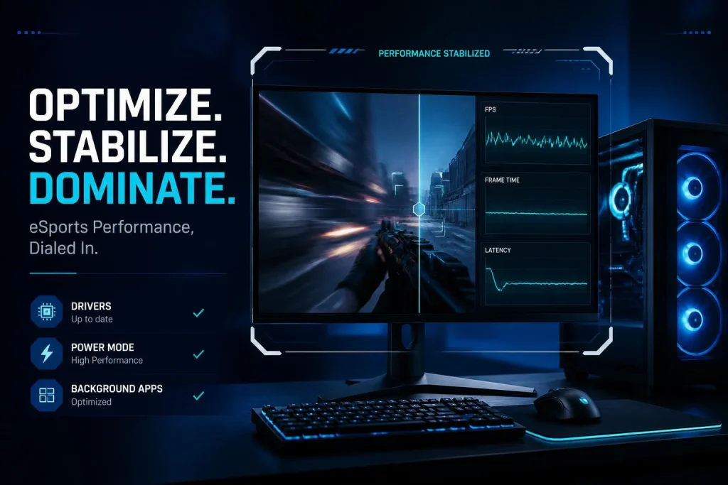 FPS, latence, stabilité : les réglages qui font gagner en eSport sans changer de PC
