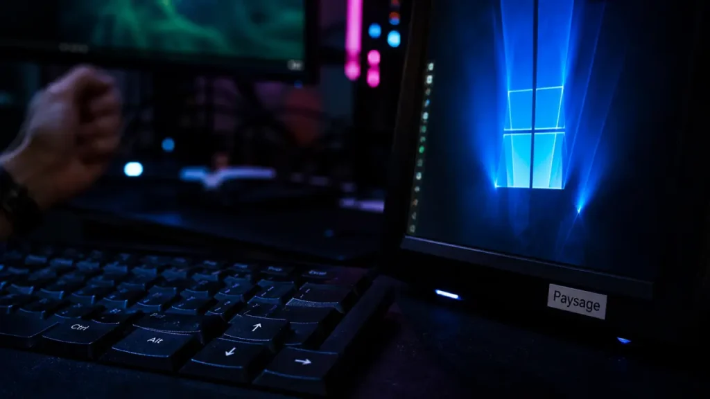 Écran Windows 10 retourné : 90° et 180° avec le réglage Paysage à utiliser