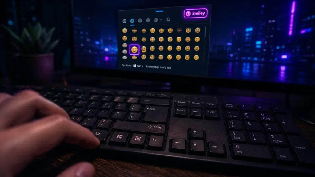 Win + ., Ctrl + Cmd + espace, Alt + 1 : les vrais raccourcis clavier pour insérer un smiley