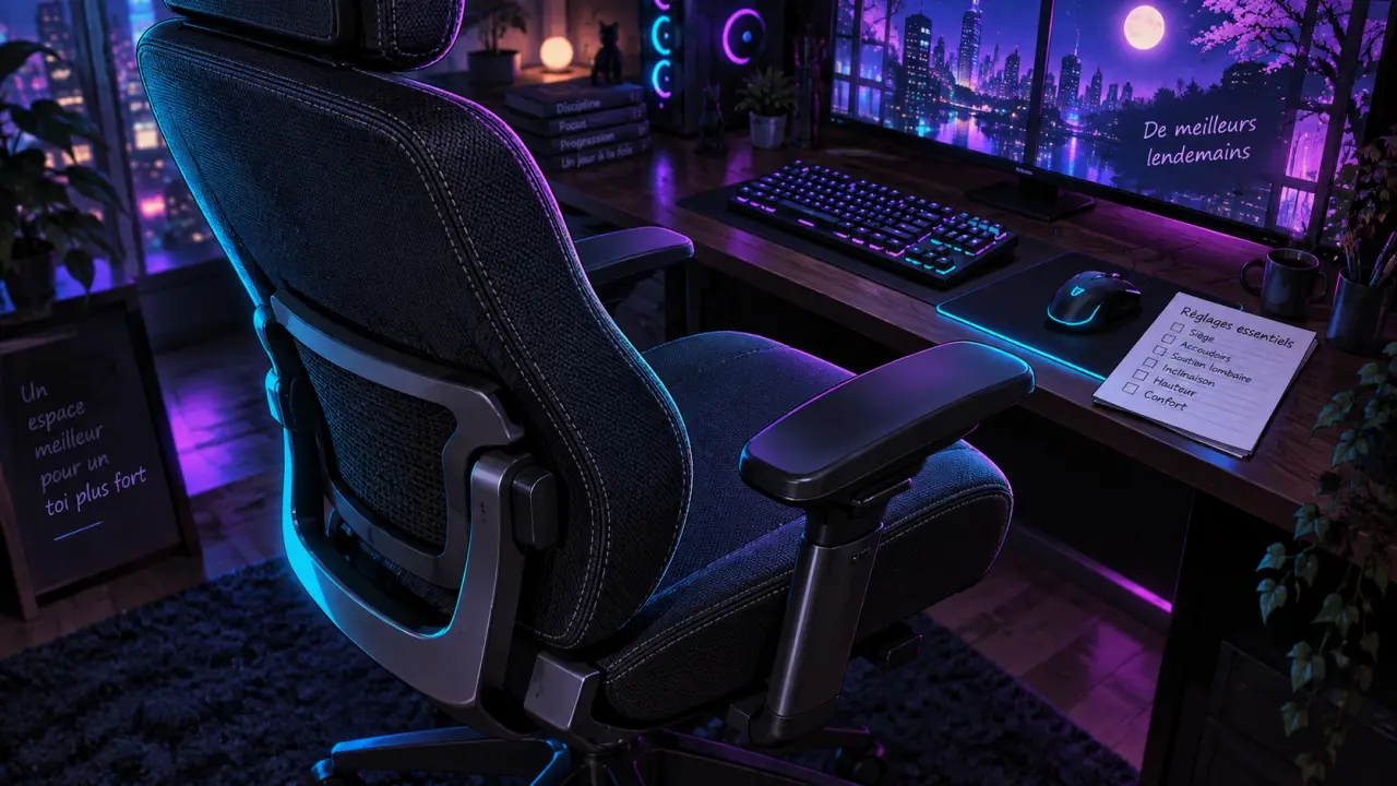 Chaise fauteuil de bureau : mauvais réglage qui fatigue le dos