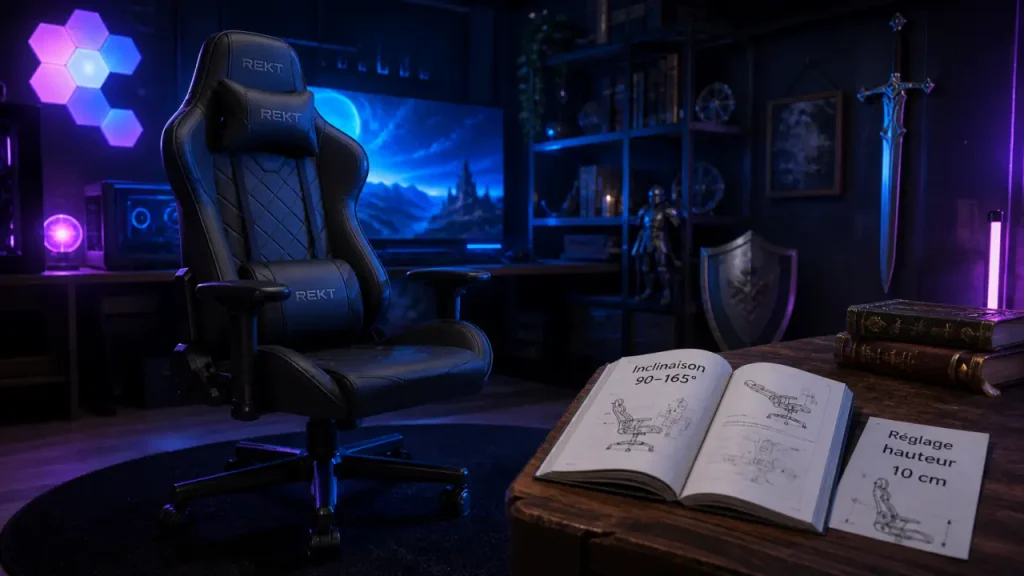 Fauteuil gaming Conforama : 150 kg, repose-pieds et réglages qui font la différence