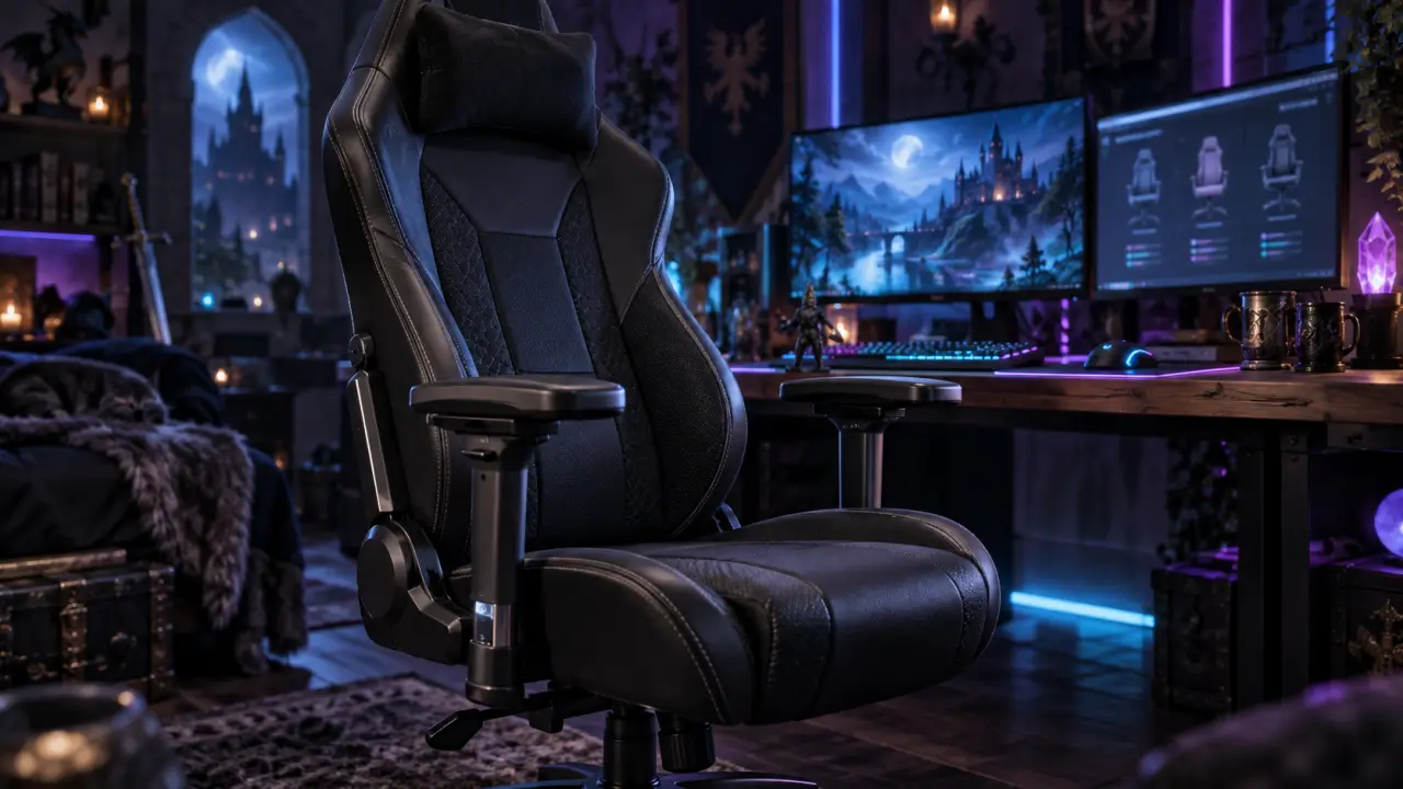 Fauteuil gaming Corsair TC500 luxe nocturne, dossier inclinable 160°