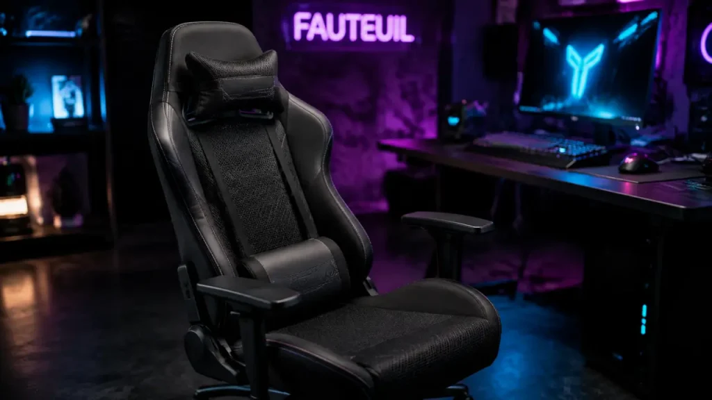 Fauteuil gaming pas cher : 120 kg, accoudoirs 2D et réglages à vérifier