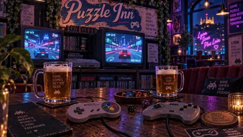 5 espaces et plus de 200 jeux : le Puzzle Inn, bar retrogaming à Lyon